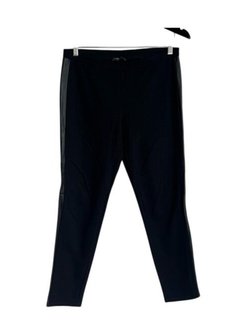 Eileen Fisher Slim Ponte Pant with Leather Striped Sides - PL